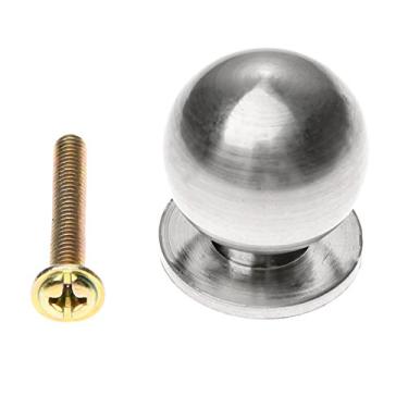 Imagem de Mobiliário redondo moderno botão de alumínio alumínio móveis puxar o guardão do guarda-roupa gaveta gaveta gaveta durável de prata cinza YYDFPIIA (Color : Style 1)