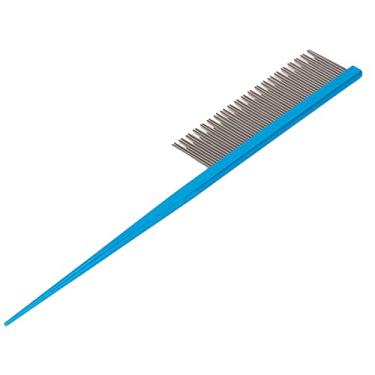 Imagem de Pentes de tosa para cães, pente de cabelo para animais de estimação de 7,2 polegadas com dentes longos e curtos de aço inoxidável suprimentos para remoção de emaranhados e nós(7.2in-azul)