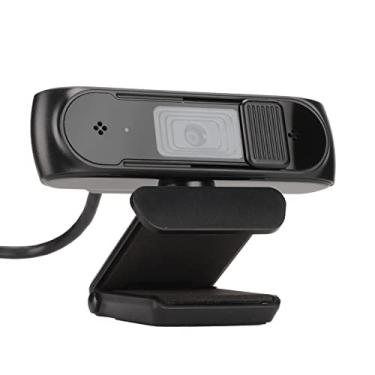 Imagem de Webcam 1080 p, câmera de computador plug and play com foco automático hd com mic usb webcam streaming da web para aprendizagem on-line, reunião de ensino e videochamada