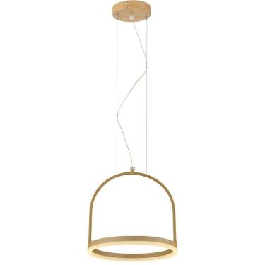 Imagem de Pendente Cage Aluminio Luz Amarela 3000k Luz Amendôa 300mm A