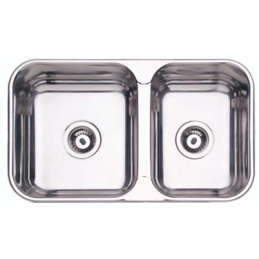 Imagem de Cuba Dupla Retangular Ver Perf Inox 69X40 Po - 94062402 - Tramontina Teec