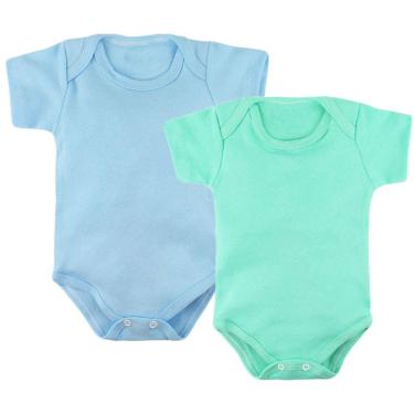 Imagem de Kit 2 Peças Roupas de Bebê Body Manga Curta Menino e Menina 