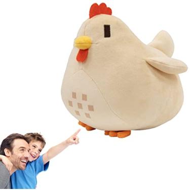 Imagem de 7.87"Stardew Valley Chicken Pillow,Cute Chicken Stuffed Animals Plush Hugging Pillow,For Office Decoration,Home Decor,Surprise Gifts For Girls And Boys (D)