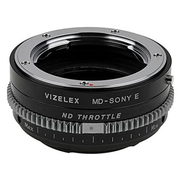 Imagem de Adaptador de lente do acelerador Vizelex CINE ND compatível com lentes MD Minolta para câmeras S-Ony E-Mount - Filtro ND variável embutido (2-8 paradas)