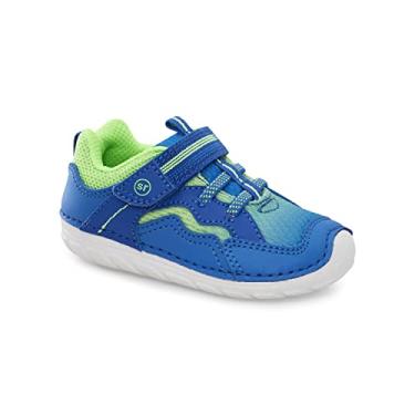 Imagem de Stride Rite Tênis esportivo unissex infantil Sm Kylo, Azul/limão, 4 Toddler