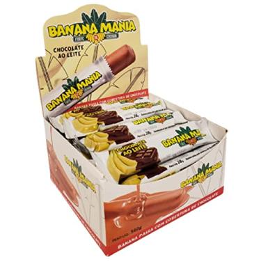 Imagem de Bananinha Com Cobertura de Chocolate Ao Leite 20 Unidades de 28g - Banana Mania