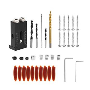 Imagem de Kit de gabarito com orifício de bolso de alta resistência universal oblíqua localizador de perfuração para perfuração diagonal