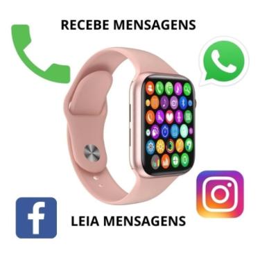 Imagem de Relógio Inteligente Smartwatch W34 S Rosa Android ios