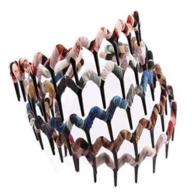 Imagem de Pente de cabelo de argola de plástico para dentes de tubarão, estilo boêmia, 5 peças, da Fodattm