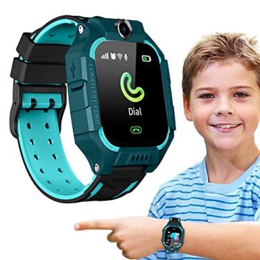 Imagem de Relógios inteligentes para crianças | Smartwatch com tela sensível ao toque HD - Relógio inteligente à prova d'água com alerta SOS para meninos e meninas com mais de 3 anos Riastvy Verde