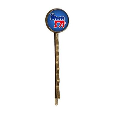 Imagem de Boné de cabelo estilo grampo de metal retrô com emblema de burro americano