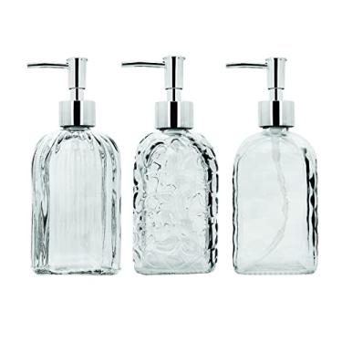 Imagem de Tuut, linha Utilidades, Saboneteira e Porta Álcool em Gel de Vidro Clear, 500ml