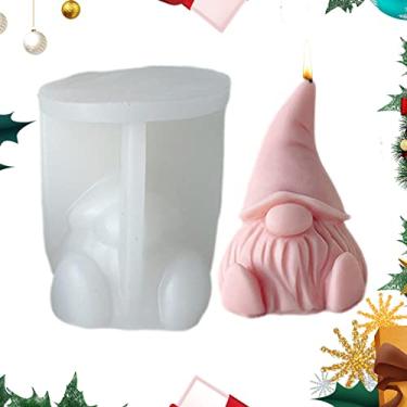 Imagem de Moldes de Natal Silicone - Molde de fundição de silicone de boneca sem rosto personalizado de natal bonito anão | Molde de resina epóxi para bolo, sabonete líquido artesanal, enfeites caseiros Purble