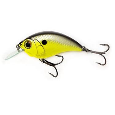 Imagem de Bill Lewis Lures Lifelike SB-57 Isca de pesca com anzóis triplos Mustad SB-57, série MDJ, verde-limão