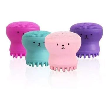 Imagem de Esponja De Limpeza Facial Polvo Esfoliante Massageador Rosto
