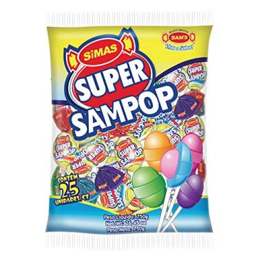 Imagem de Pirulito Super Sampop Mix Recheio Chiclete c/25 - Sams