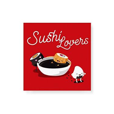 Imagem de Arte Maníacos Quadro Decorativo em Tela Canvas Sushi Lovers - 30x30cm
