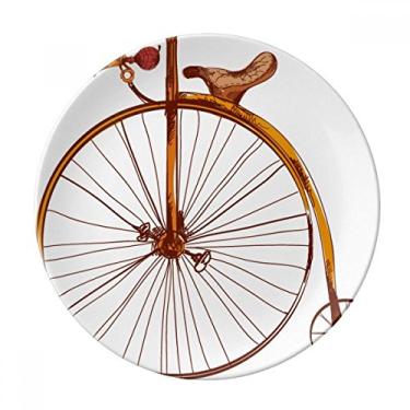 Imagem de Old Fashioned Bicycle High Wheeler Britain Prato Decorativo de Porcelana Salver Prato de Jantar