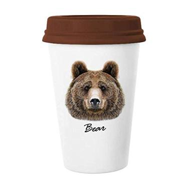 Imagem de Caneca de cerâmica gigante de urso marrom selvagem caneca de café copo copo de cerâmica