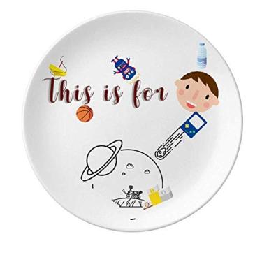 Imagem de Veículo Planetary Shield Meteorito Porcelana Prato de Jantar Prato Redondo Masculino