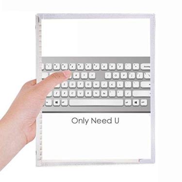 Imagem de Teclado programador só precisa de um caderno em U, folhas soltas, agenda recarregável, artigos de papelaria