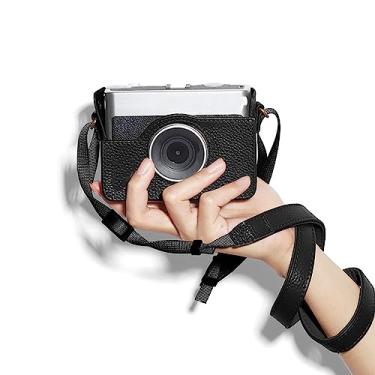 Imagem de Alça para Câmera, Alça de Ombro Universal retrô, Alça de Pulso para Todas As Câmeras DSLR, Cinto de Couro Ajustável para Câmera, Pescoço e Ombro para Atividades Ao Ar Livre (Preto)