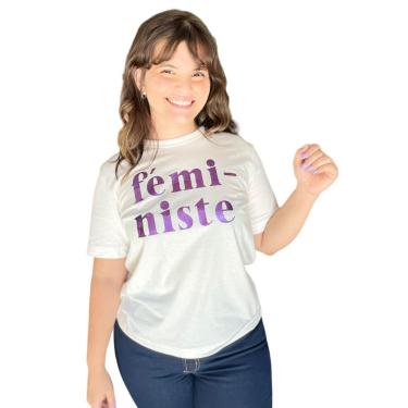 Imagem de Camiseta Tshirt Feminina Feministe Colcci - Branco Branco M-Feminino