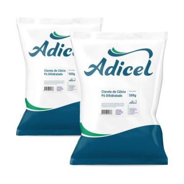 Imagem de Kit 2 Cloreto Cálcio Pó Dihidratado 74% - 500G Cada - Adicel Ingredien