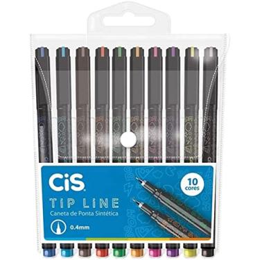 Imagem de Caneta hidrográfica Tip Line 0.4mm com 10 cores Cis