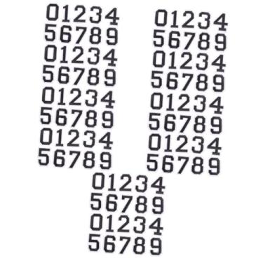 Imagem de SUPVOX 10 Conjuntos adesivo de camisa de futebol números de tecido etiqueta de números de camisa esportiva decoração adesivos de números de camisetas DIY ferro em adesivo para pano carta