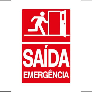 Imagem de Placa De Sinalização Saída De Emergência 20x30 Ekomunike - X-720 F9e