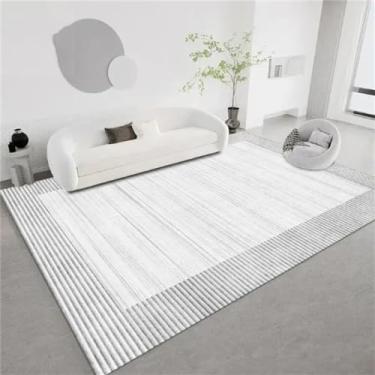Imagem de Tapete cinza puro para sala de estar, mesa de centro, tapete de cabeceira para quarto, corredor, antiderrapante, área decorativa para casa, 11,180 x 280 cm, 71 x 110 pol.