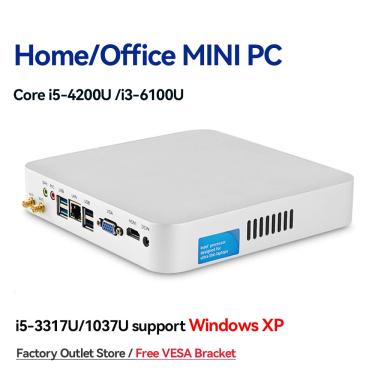 Imagem de Mini pc htpc core i5 3317u 4200u windows 10 cooler fan 8g ram ddr3l gaming mini computador hdmi wifi
