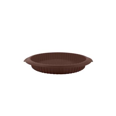 Imagem de Forma rasa em silicone Brinox Glacê 29,5x26x3,8cm chocolate