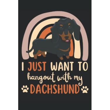 Imagem de Dachshund Dia dos Namorados dizendo: 15 x 23 cm, notas, caderno, diário, 120 páginas forradas, capa de bolso