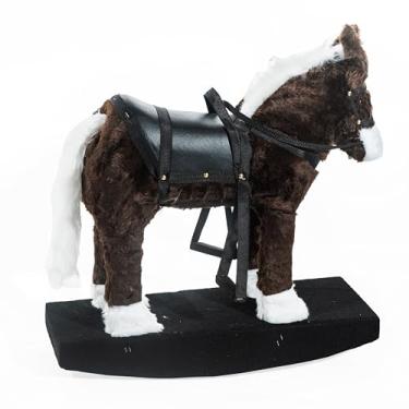 Imagem de Cavalinho de pelúcia balanço interativo realistíco marrom Upa upa