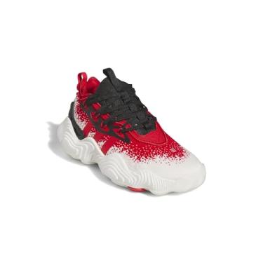 Imagem de adidas Originals Tênis infantil unissex Trae Young 3, Branco/Cor do Fornecedor/Preto, 3.5 Little Kid