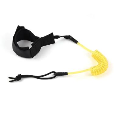 Imagem de Trela de prancha de surf de 1,2 m / 4 pés enrolada Sup Leash Leg Corda Elástica de segurança ao ar livre SUP Strap
