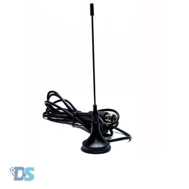 Imagem de Antena Digital Base Magnética Tv Hdtv Uhf Vhf Cabo Coaxial 1,5 M Le309