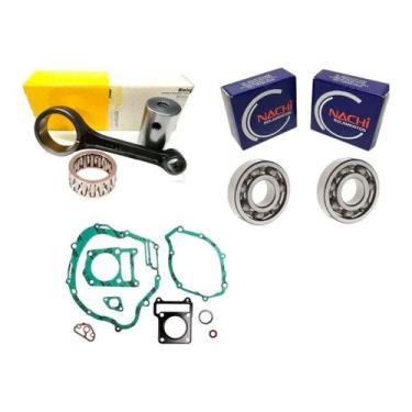 Imagem de biela yamaha ybr 125 factor 125 com rolamento e juntas - METAL LEVE