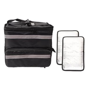 Imagem de Mochila Isolada para Entrega de Pizza 50L Com Camada Expansível, Sacos Duplos para Entrega de Comida para Uber Eats, Camping e Praia