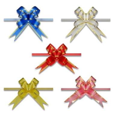 Imagem de 50 Laços Mágico Fácil Pronto Para Presente - Listra - 60Cm - Chang