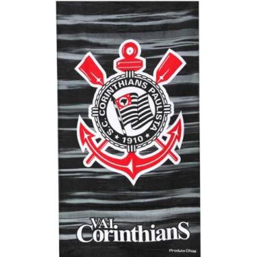 Imagem de Toalha Corinthians 70x140cm licenciado brasao veluda - Buettner