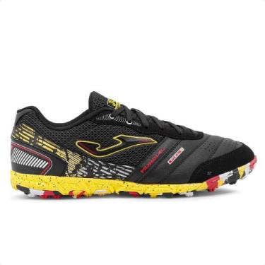 Imagem de Chuteira de Futebol Society Joma Mundial Masculina, 42, Preto, Amarelo