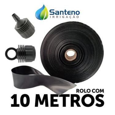 Imagem de 10 metros Mangueira Irrigação Micro Perfurada Santeno 1 + união inicia