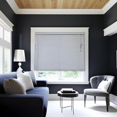 Imagem de Persiana Horizontal PVC Block Cinza 100 (L) x 220 (A) Cm Lâminas Alta Cobertura e Kit de Instalação