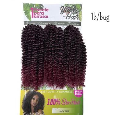 Imagem de Aplique Colocação Crochet Braids Curto 55cm Cacheado Orgânic - bbless,