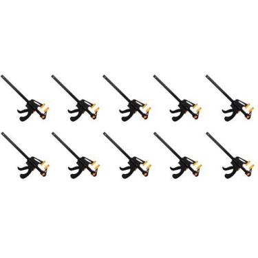 Imagem de Kit 10 Grampo Sargento Aperto Rápido 150mm 6 Pol. Marcenaria - OMEGA