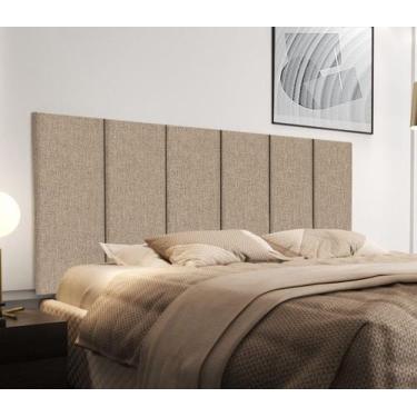 Imagem de Cabeceira Estofada Para Cama De Casal 001 Dobrável Feita Em MDF/MDP - 