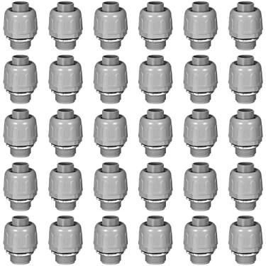 Imagem de Yaomiao Conector líquido apertado acessórios de conduíte elétrico de 180 graus não metálico PVC encaixe de conduíte para casa de banho cozinha tubo, cinza (30 peças, 3/4 polegadas)